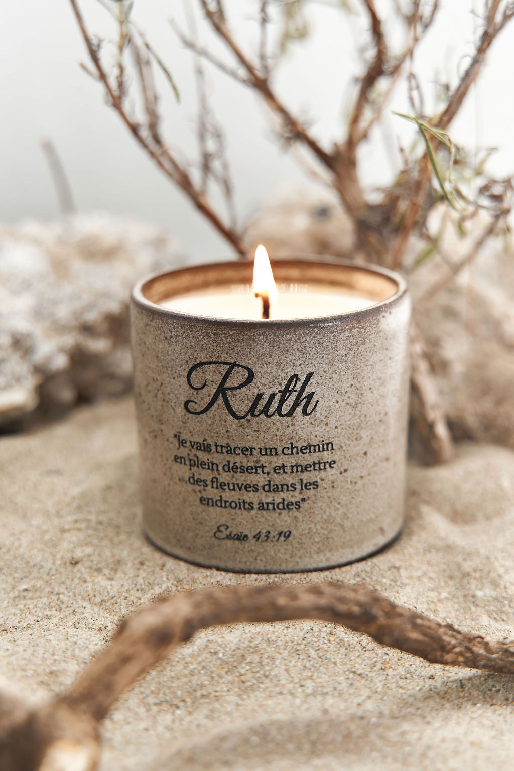 Bougie RUTH - Parfumée Vanille Musc Blanc