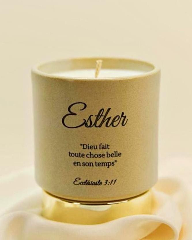 Bougie ESTHER - Parfumée Vanille Caramel