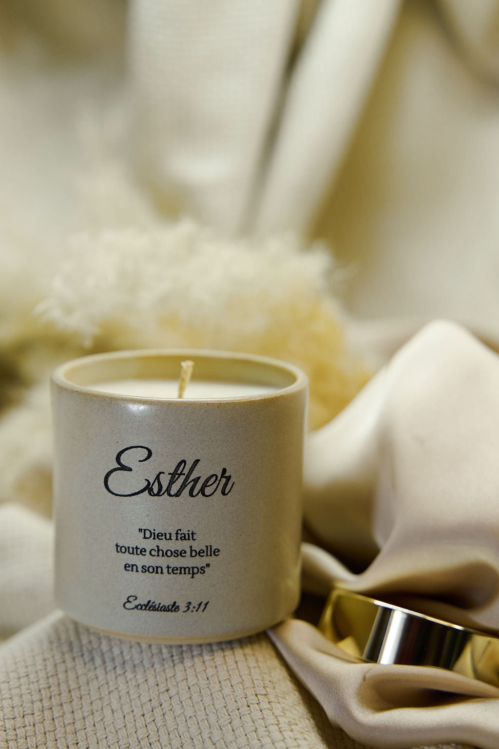 Bougie ESTHER - Parfumée Vanille Caramel